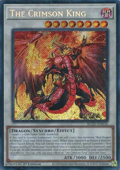 The Crimson King BLZD-EN036 Yu-Gi-Oh card from Blazing Dominion