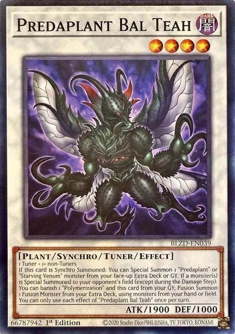Predaplant Bal Teah BLZD-EN039 Yu-Gi-Oh card from Blazing Dominion