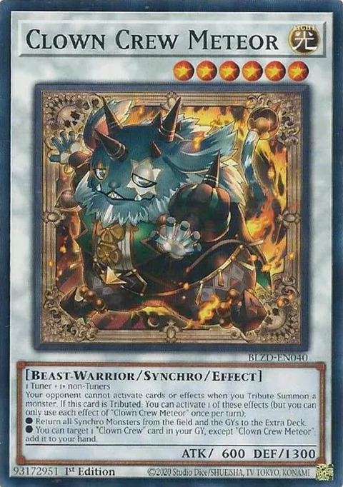 Clown Crew Meteor BLZD-EN040 Yu-Gi-Oh card from Blazing Dominion