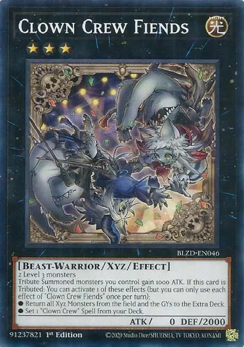Clown Crew Fiends BLZD-EN046 Yu-Gi-Oh card from Blazing Dominion
