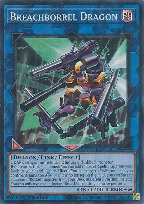 Breachborrel Dragon BLZD-EN049 Yu-Gi-Oh card from Blazing Dominion