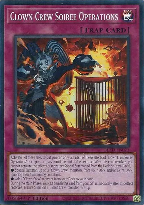 Clown Crew Soiree Operations BLZD-EN073 Yu-Gi-Oh card from Blazing Dominion