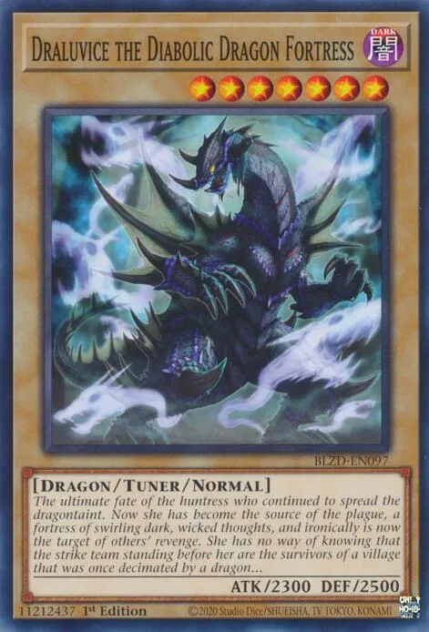 Draluvice the Diabolic Dragon Fortress BLZD-EN097 Yu-Gi-Oh card from Blazing Dominion