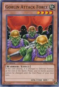 Goblin Attack Force BP02-EN008 1st Edition Yu-Gi-Oh card from Battle Pack 2: War of the Giants