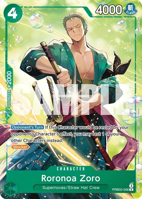 Roronoa Zoro Welcome Pack 2026 Vol.1 PRB02-006 One Piece card from One Piece Promotion Cards