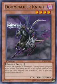 Doomcaliber Knight BP02-EN062 1st Edition Yu-Gi-Oh card from Battle Pack 2: War of the Giants
