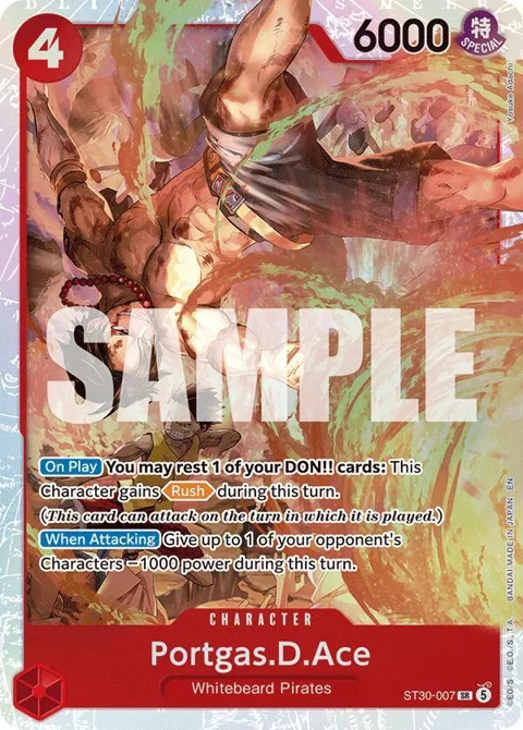 Portgas.D.Ace ST30-007 One Piece card from Starter Deck EX: Luffy & Ace