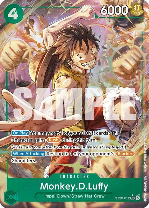 Monkey.D.Luffy Alt Art ST30-012 One Piece card from Starter Deck EX: Luffy & Ace