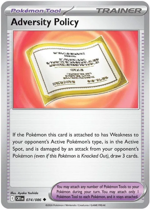 Adversity Policy #074/086 Pokémon card from Chaos Rising