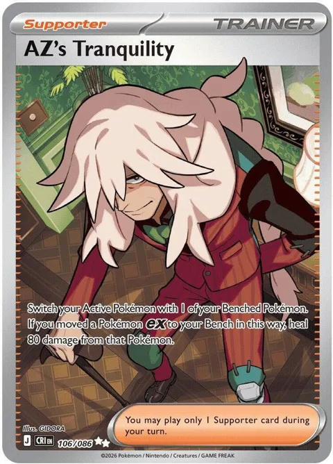 AZ's Tranquility #106/086 Holofoil Pokémon card from Chaos Rising