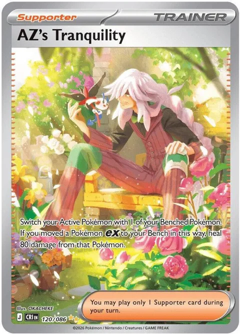 AZ's Tranquility #120/086 Holofoil Pokémon card from Chaos Rising