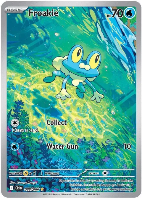 Froakie #088/086 Holofoil Pokémon card from Chaos Rising