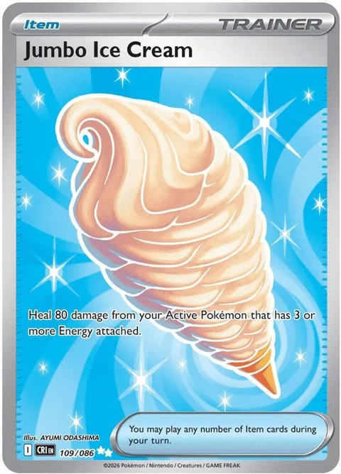 Jumbo Ice Cream #109/086 Holofoil Pokémon card from Chaos Rising