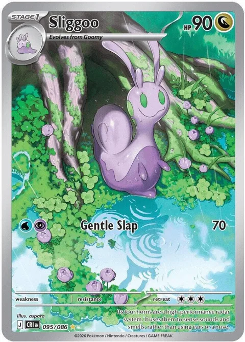 Sliggoo #095/086 Holofoil Pokémon card from Chaos Rising