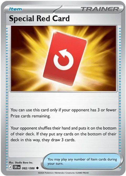 Special Red Card #082/086 Pokémon card from Chaos Rising