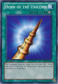 Horn of the Unicorn BP02-EN134 1st Edition Yu-Gi-Oh card from Battle Pack 2: War of the Giants