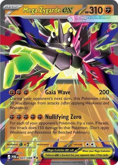 Mega Zygarde ex #047/088 Holofoil Pokémon card from Jumbo Cards