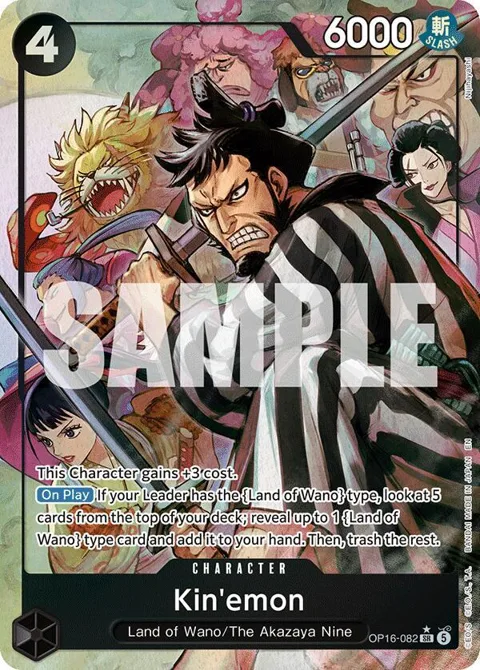 Kin'emon Alt Art OP16-082 One Piece card from The Time of Battle