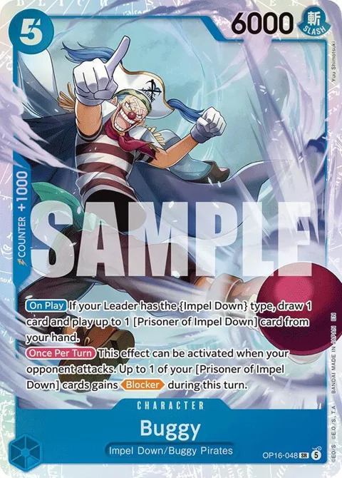 Buggy OP16-048 One Piece card from The Time of Battle