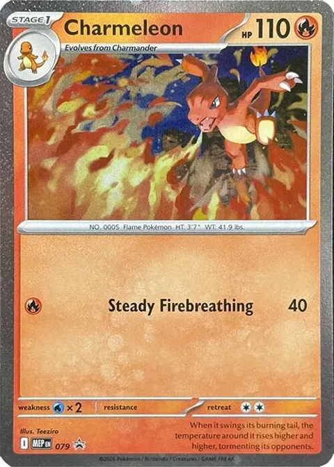 Charmeleon - 079 Cosmos Holo #079 Holofoil Pokémon card from Mega Evolution Promo