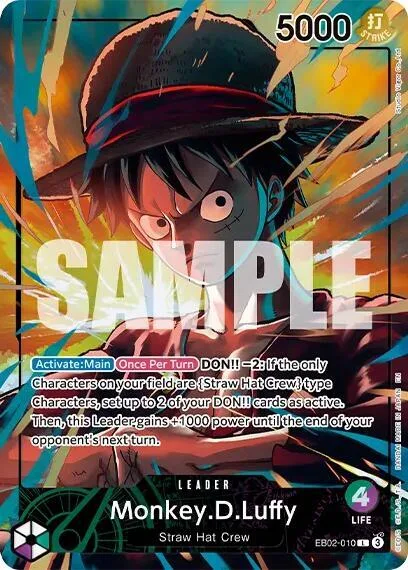 Monkey.D.Luffy Official Playmat Limited Edition Vol.5 EB02-010 One Piece card from One Piece Promotion Cards
