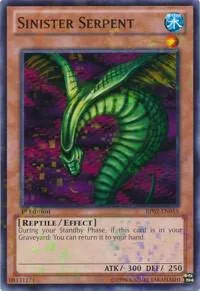 Sinister Serpent Mosaic Rare BP02-EN015 Unlimited Yu-Gi-Oh card from Battle Pack 2: War of the Giants
