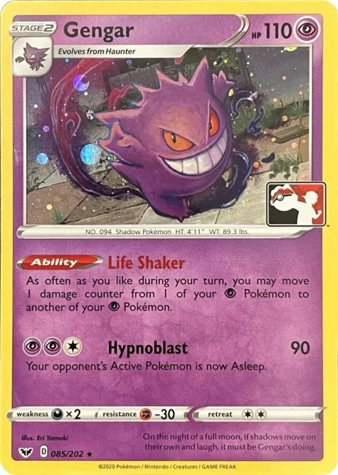 Gengar Library Exclusive #085/202 Holofoil Pokémon card from Miscellaneous Cards & Products