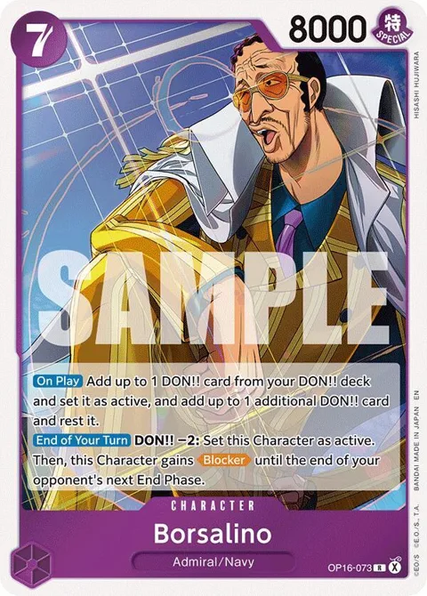 Borsalino OP16-073 One Piece card from The Time of Battle