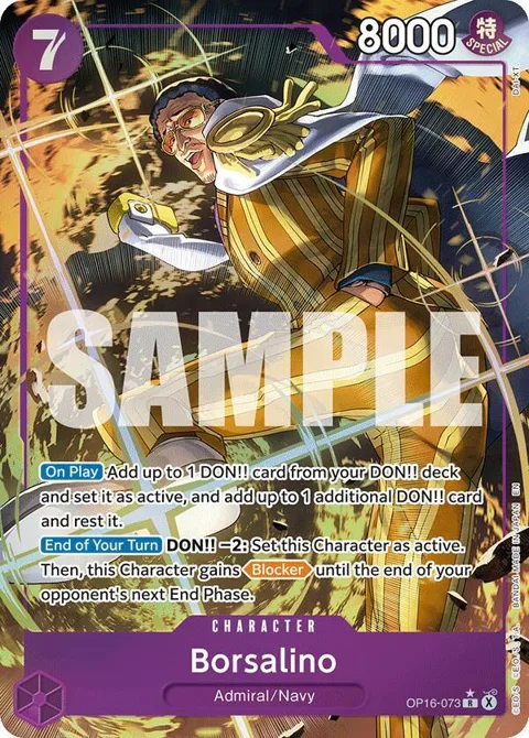 Borsalino Alt Art OP16-073 One Piece card from The Time of Battle