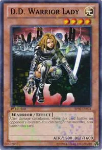 D.D. Warrior Lady Mosaic Rare BP02-EN021 Unlimited Yu-Gi-Oh card from Battle Pack 2: War of the Giants