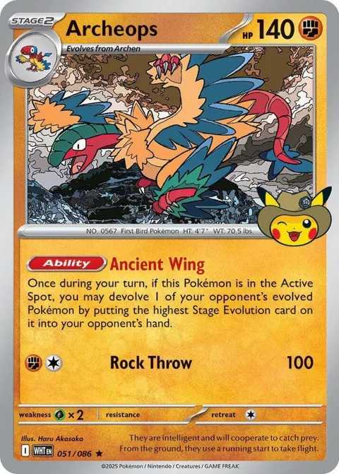 Archeops - 051 Fossil Museum Exclusive #051/086 Pokémon card from Miscellaneous Cards & Products