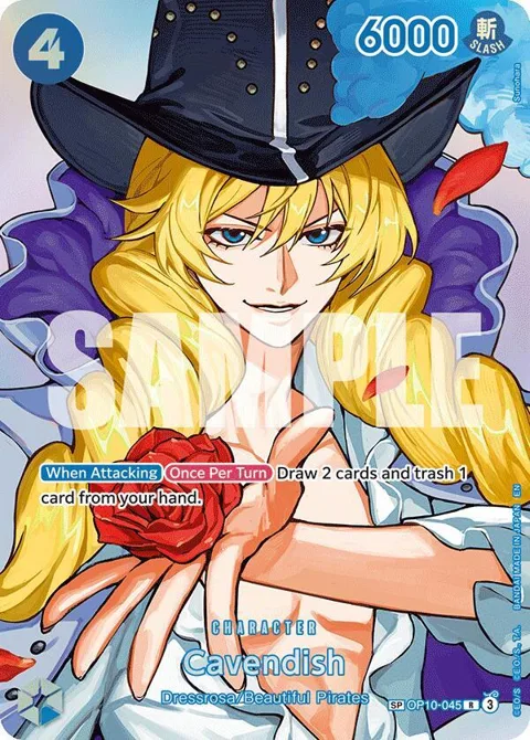 Cavendish SP OP10-045 One Piece card from The Time of Battle