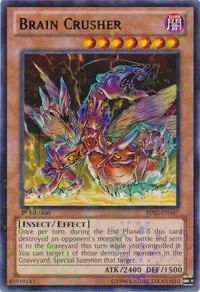 Brain Crusher Mosaic Rare BP02-EN047 Yu-Gi-Oh card from Battle Pack 2: War of the Giants