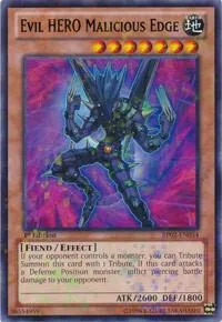 Evil HERO Malicious Edge Mosaic Rare BP02-EN054 Yu-Gi-Oh card from Battle Pack 2: War of the Giants