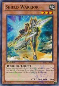 Shield Warrior Mosaic Rare BP02-EN066 Yu-Gi-Oh card from Battle Pack 2: War of the Giants
