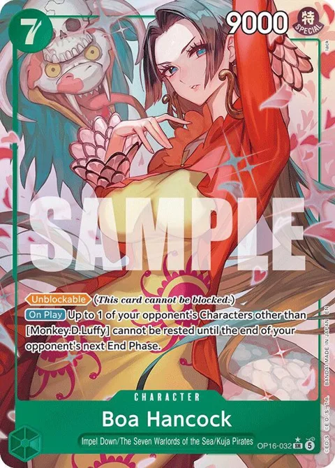 Boa Hancock Alt Art OP16-032 One Piece card from The Time of Battle