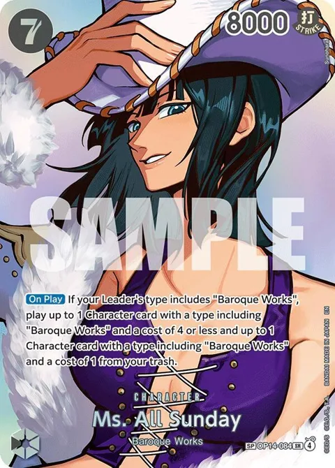 Ms. All Sunday SP OP14-084 One Piece card from The Time of Battle
