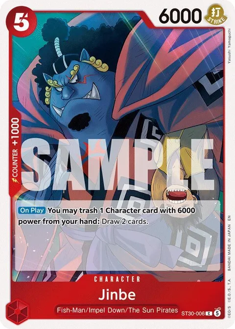 Jinbe ST30-006 One Piece card from Starter Deck EX: Luffy & Ace