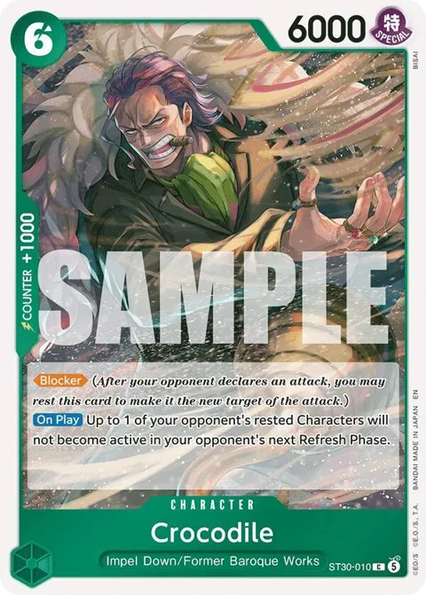 Crocodile ST30-010 One Piece card from Starter Deck EX: Luffy & Ace