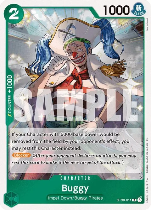 Buggy ST30-011 One Piece card from Starter Deck EX: Luffy & Ace