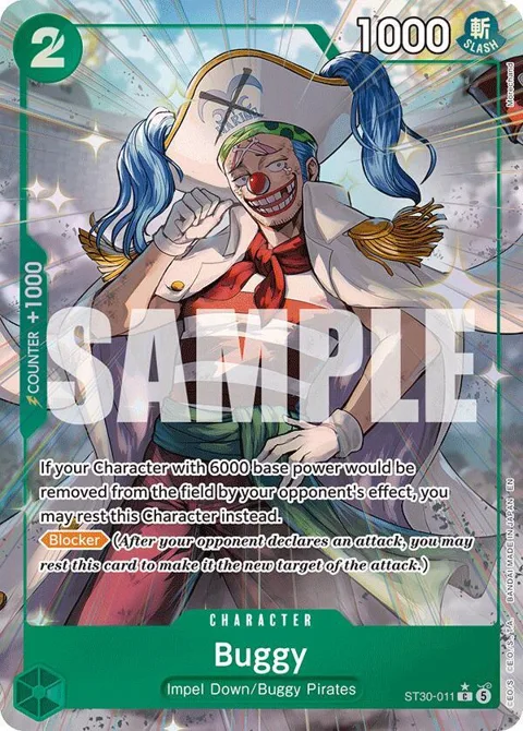 Buggy Full Art ST30-011 One Piece card from Starter Deck EX: Luffy & Ace