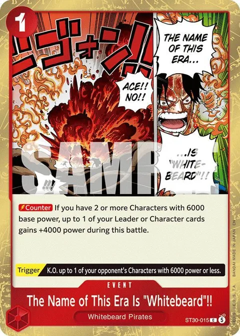 The Name of This Era Is "Whitebeard"!! ST30-015 One Piece card from Starter Deck EX: Luffy & Ace