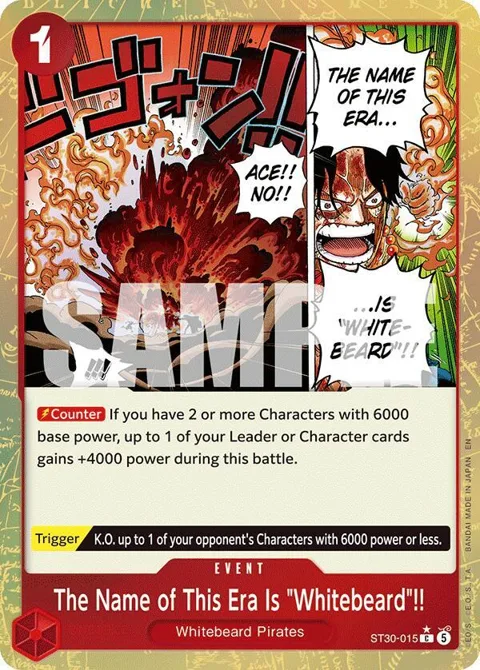 The Name of This Era Is "Whitebeard"!! Alt Art ST30-015 One Piece card from Starter Deck EX: Luffy & Ace