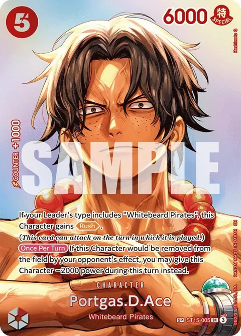 Portgas.D.Ace SP ST15-005 One Piece card from The Time of Battle