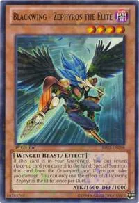 Blackwing - Zephyros the Elite Mosaic Rare BP02-EN098 Unlimited Yu-Gi-Oh card from Battle Pack 2: War of the Giants