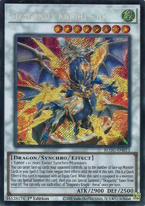 Dragunity Knight - Areus BLGG-EN013 Yu-Gi-Oh card from Battles of Legend: Glorious Gallery