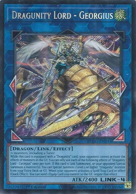 Dragunity Lord - Georgius BLGG-EN014 Yu-Gi-Oh card from Battles of Legend: Glorious Gallery