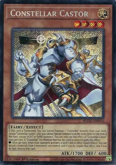 Constellar Castor BLGG-EN016 Yu-Gi-Oh card from Battles of Legend: Glorious Gallery