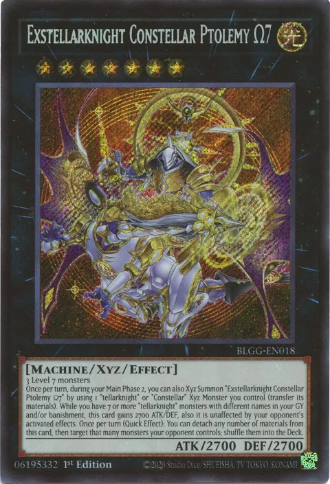 Exstellarknight Constellar Ptolemy Omega 7 BLGG-EN018 Yu-Gi-Oh card from Battles of Legend: Glorious Gallery
