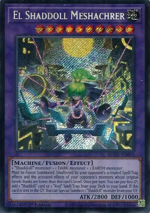 El Shaddoll Meshachrer BLGG-EN022 Yu-Gi-Oh card from Battles of Legend: Glorious Gallery